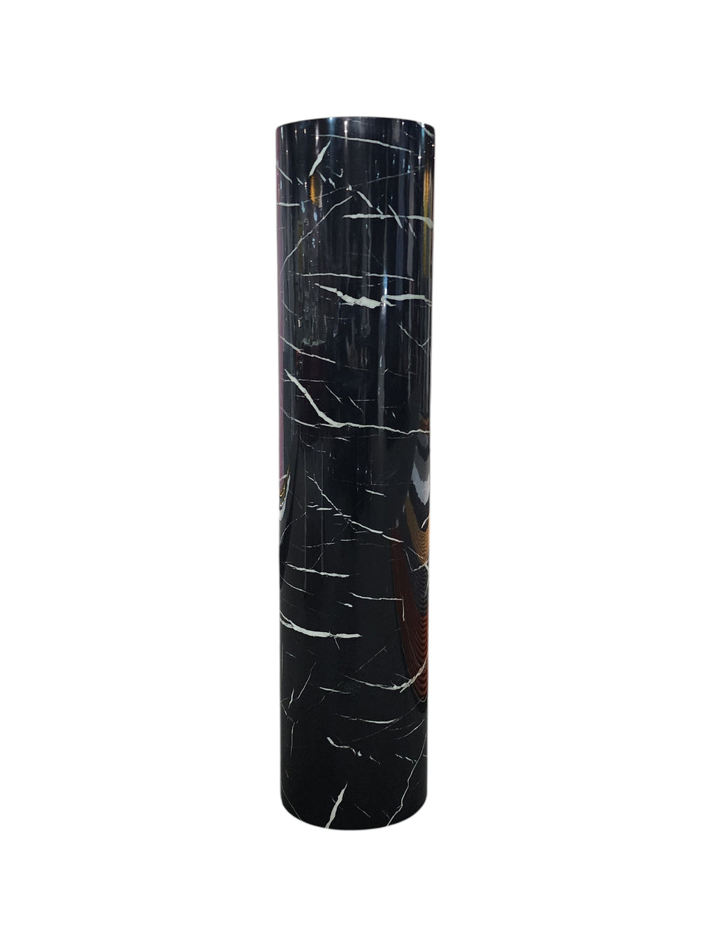 Rollo autoadhesivo simil  mármol Marquina